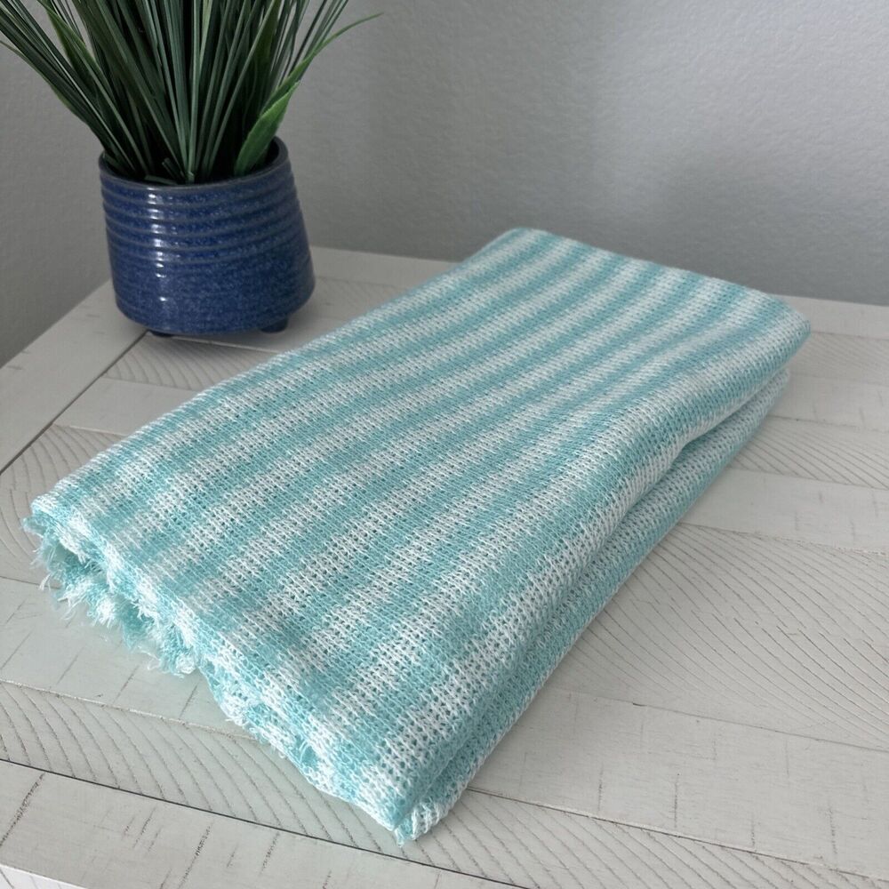 2 YARDS & 63" Wide, Knitted Blue White Lightweight Stretch Quality Woven Fabric
